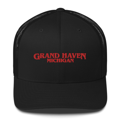 'Grand Haven Michigan' Trucker Hat (1980s Drama Parody)