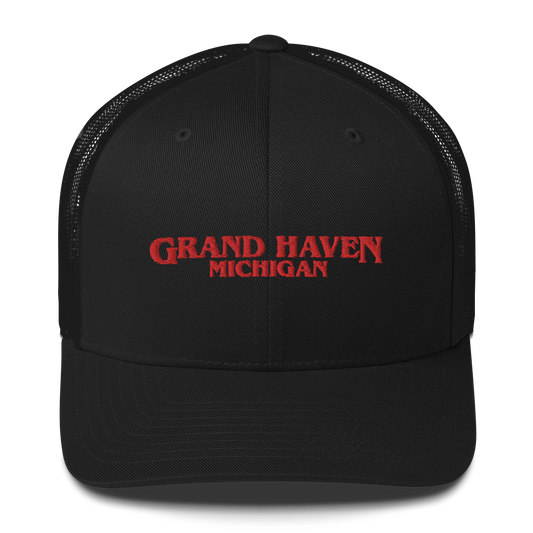 'Grand Haven Michigan' Trucker Hat (1980s Drama Parody)