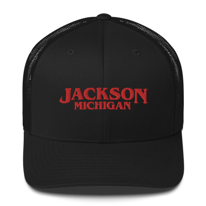 'Jackson Michigan' Trucker Hat (1980s Drama Parody)