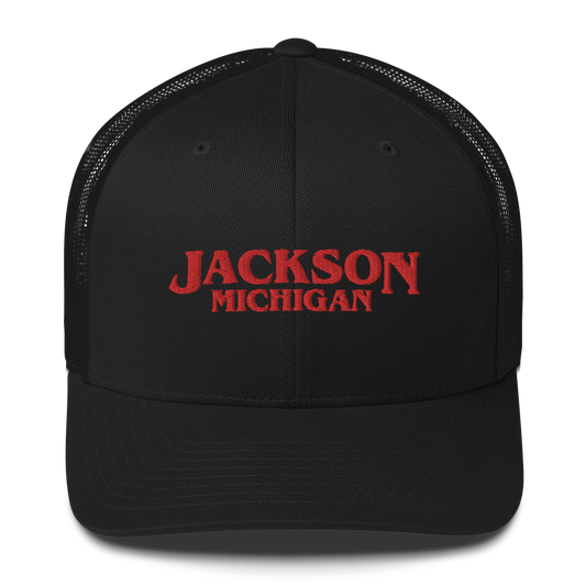 'Jackson Michigan' Trucker Hat (1980s Drama Parody)