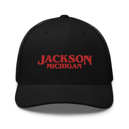 'Jackson Michigan' Trucker Hat (1980s Drama Parody)