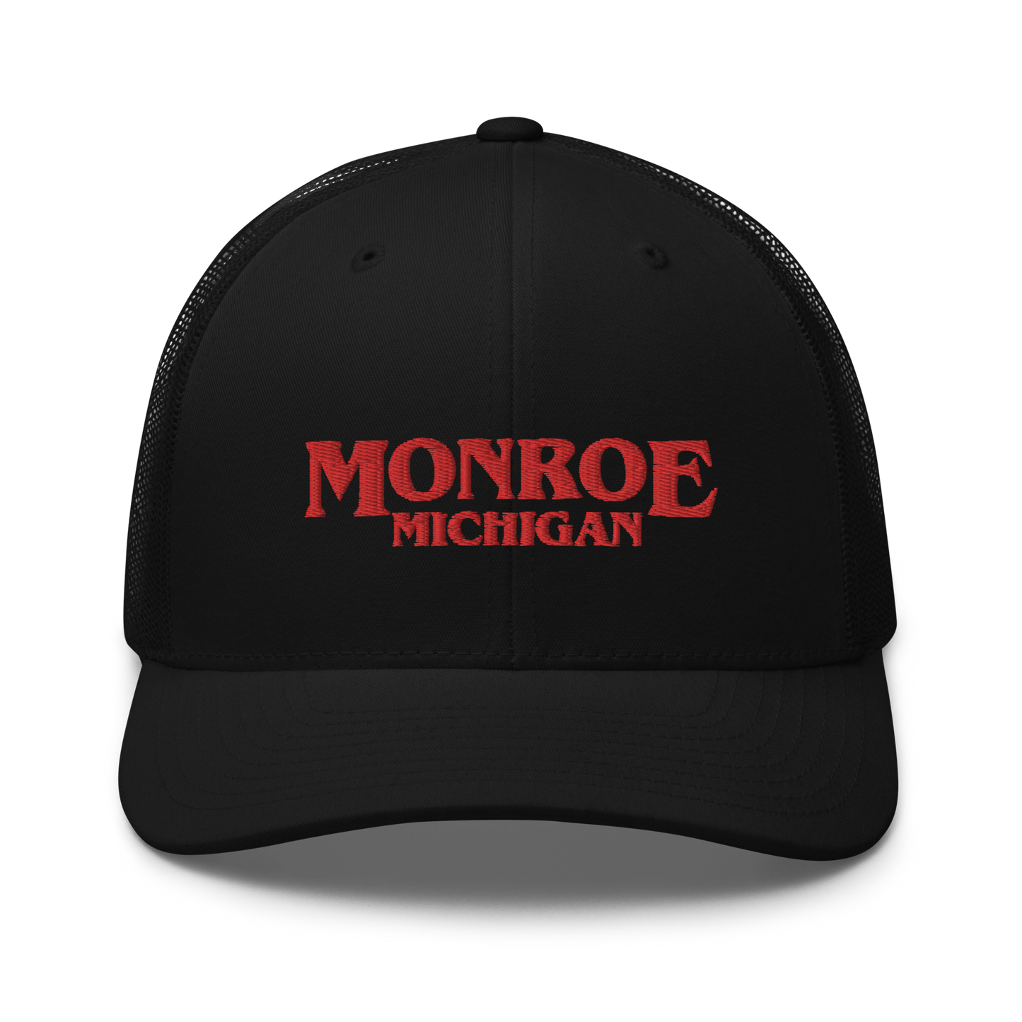 'Monroe Michigan' Trucker Hat (1980s Drama Parody)