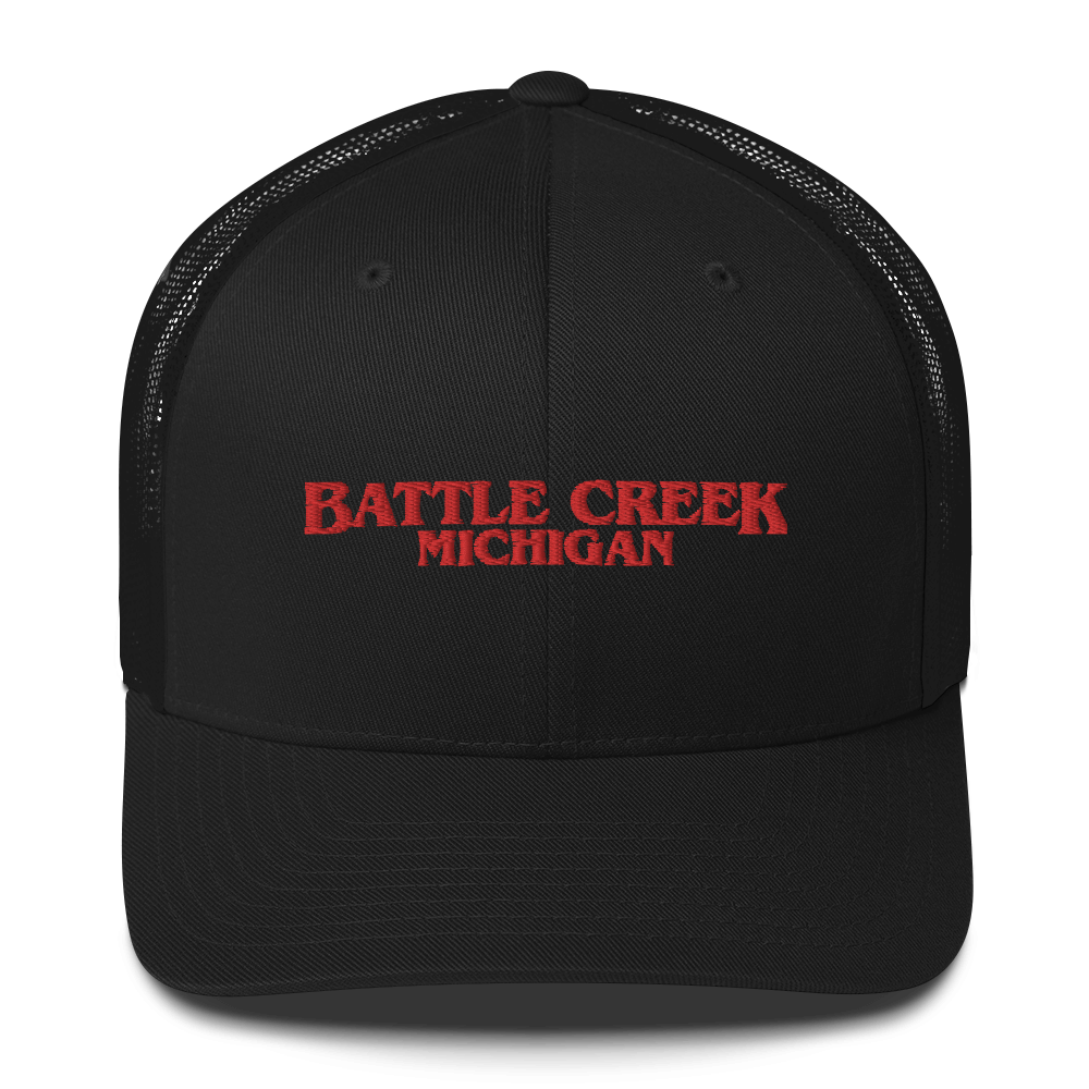 'Battle Creek Michigan' Trucker Hat (1980s Drama Parody)