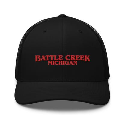 'Battle Creek Michigan' Trucker Hat (1980s Drama Parody)