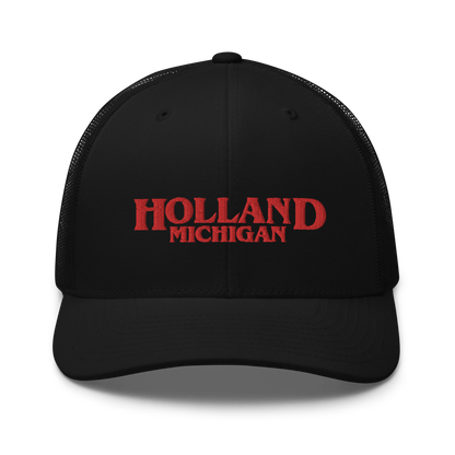 'Holland Michigan' Trucker Hat (1980s Drama Parody)