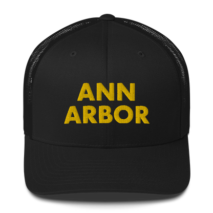 'Ann Arbor' Trucker Hat | Gold Embroidery