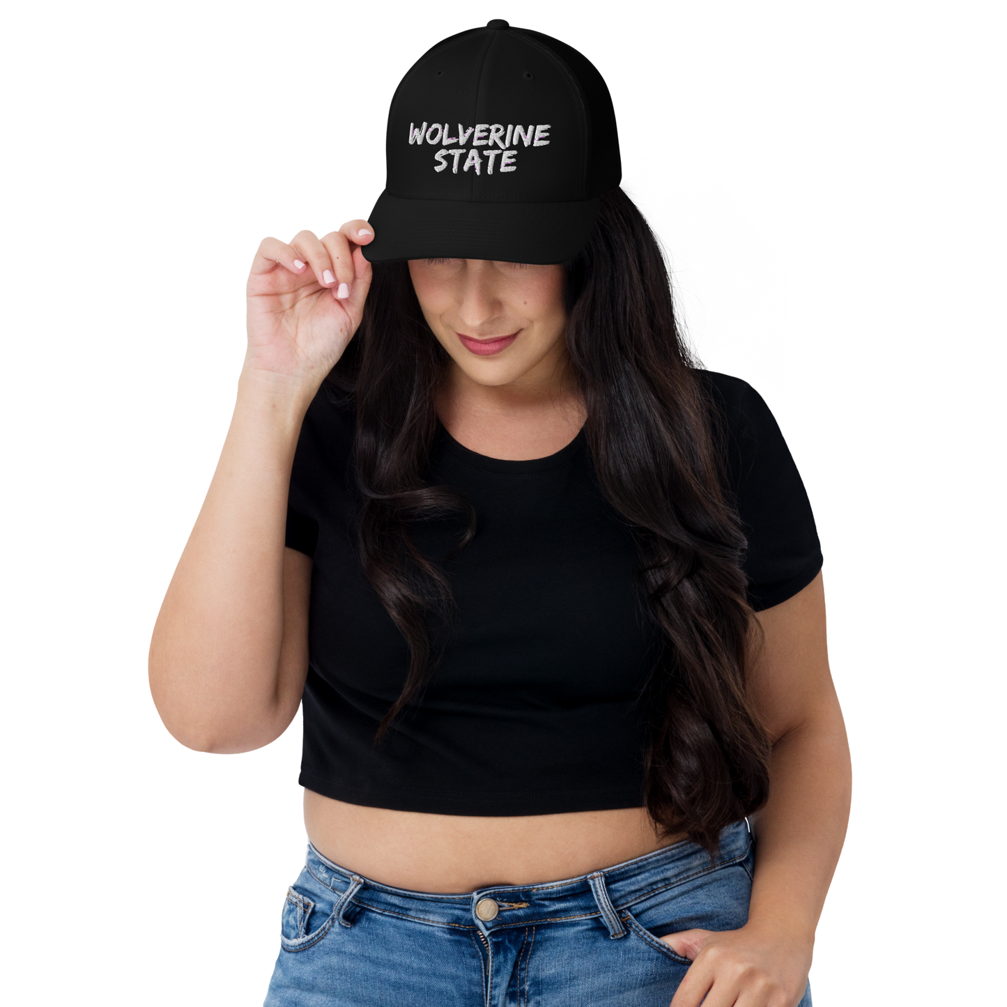 Michigan 'Wolverine State' Trucker Hat (Angry Brush Font)