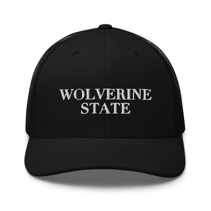 Michigan 'Wolverine State' Trucker Hat (Didone Font)