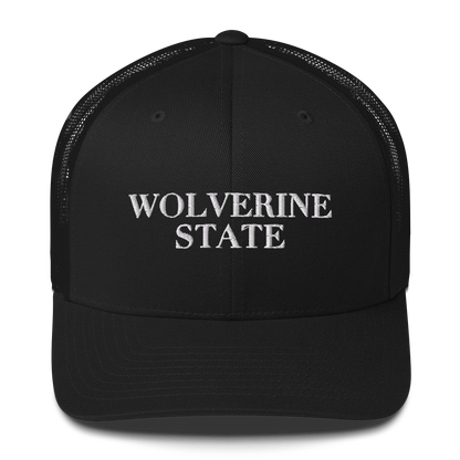 Michigan 'Wolverine State' Trucker Hat (Didone Font)