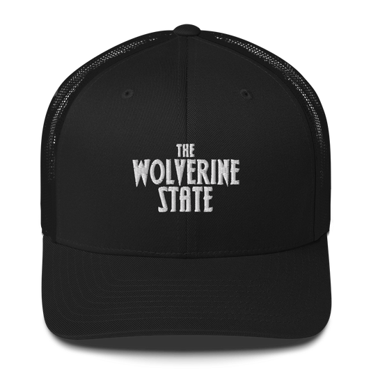 Michigan 'The Wolverine State' Trucker Hat (Vicious Mustelid Font)