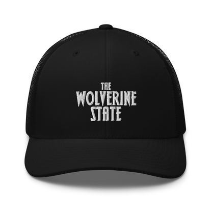 Michigan 'The Wolverine State' Trucker Hat (Vicious Mustelid Font)