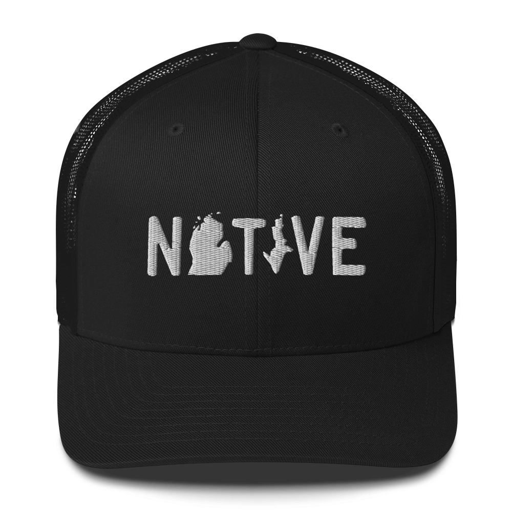 Michigan 'Native' Trucker Hat (Licence Plate Font)