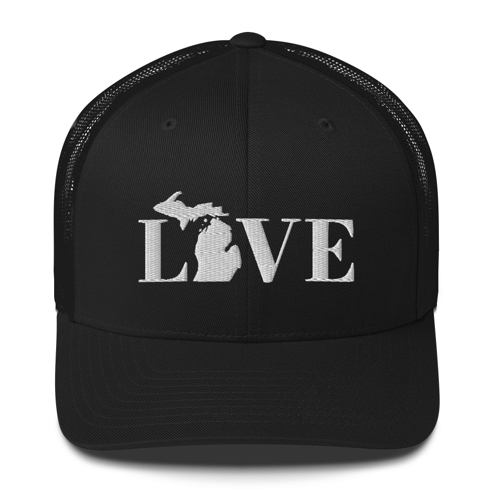 Michigan 'Love' Trucker Hat (Didone Font)