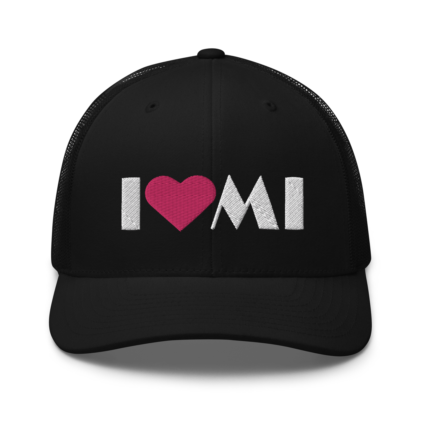 Michigan 'I ❤️ MI' Trucker Hat (Art Deco Font)