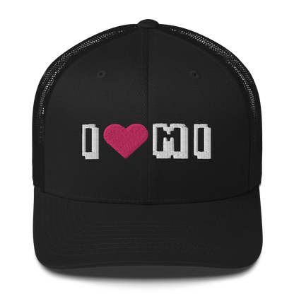 Michigan 'I ❤️ MI' Trucker Hat (Arcade Font)