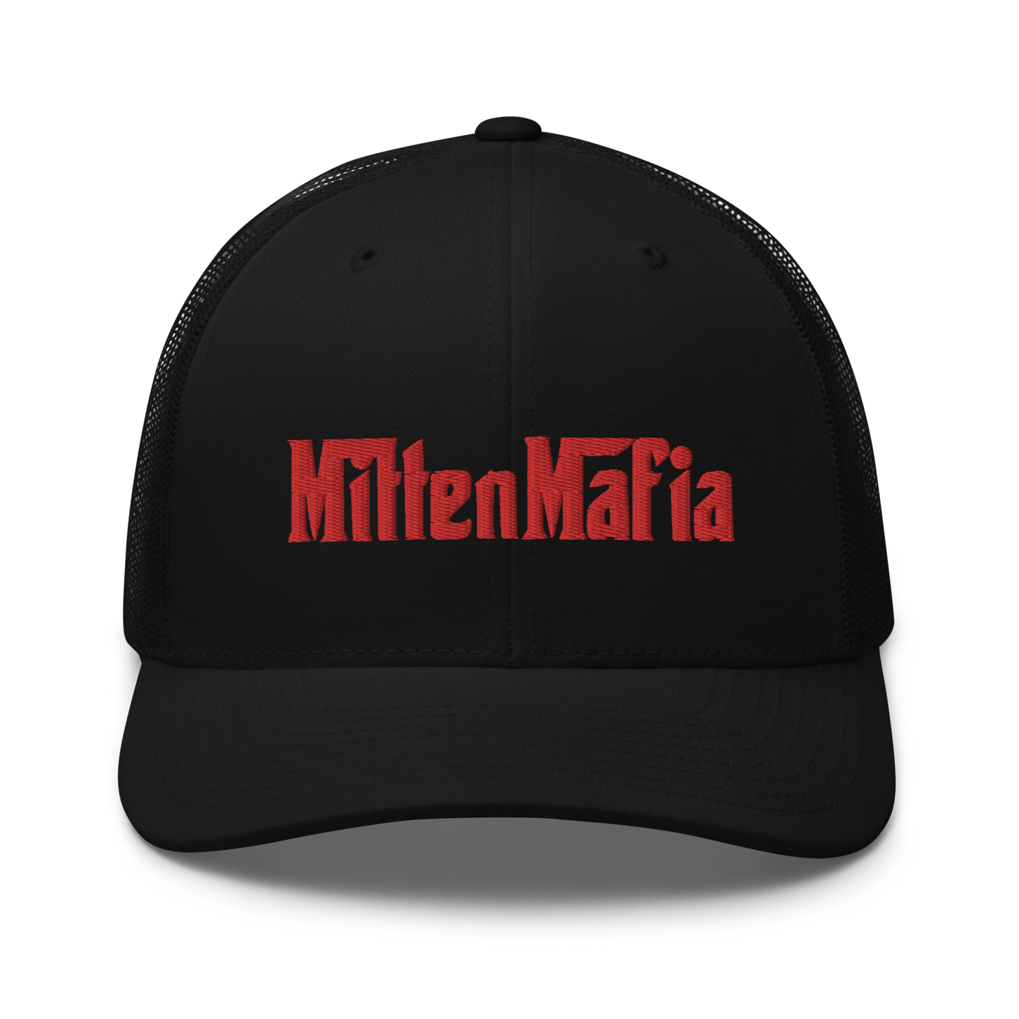 Michigan 'MittenMafia' Trucker Hat (Gangster Font) | Red Embroidery