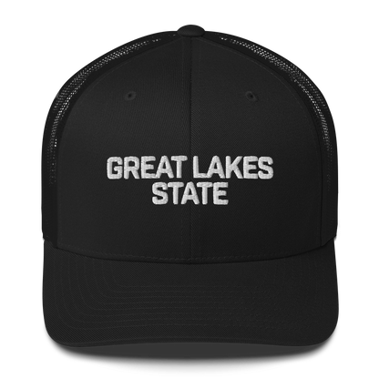 Michigan 'Great Lakes State' Trucker Hat (Maritime Font)