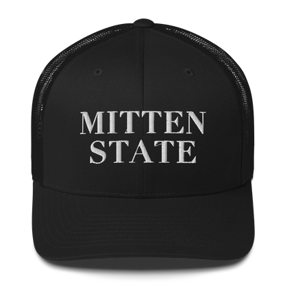 Michigan 'Mitten State' Trucker Hat (Didone Font)