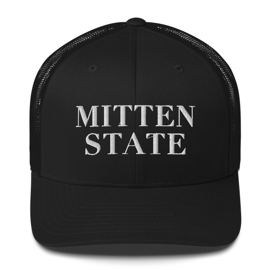 Michigan 'Mitten State' Trucker Hat (Didone Font)