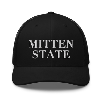 Michigan 'Mitten State' Trucker Hat (Didone Font)