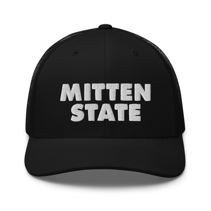 Michigan 'Mitten State' Trucker Hat (Geometric Sans Font)