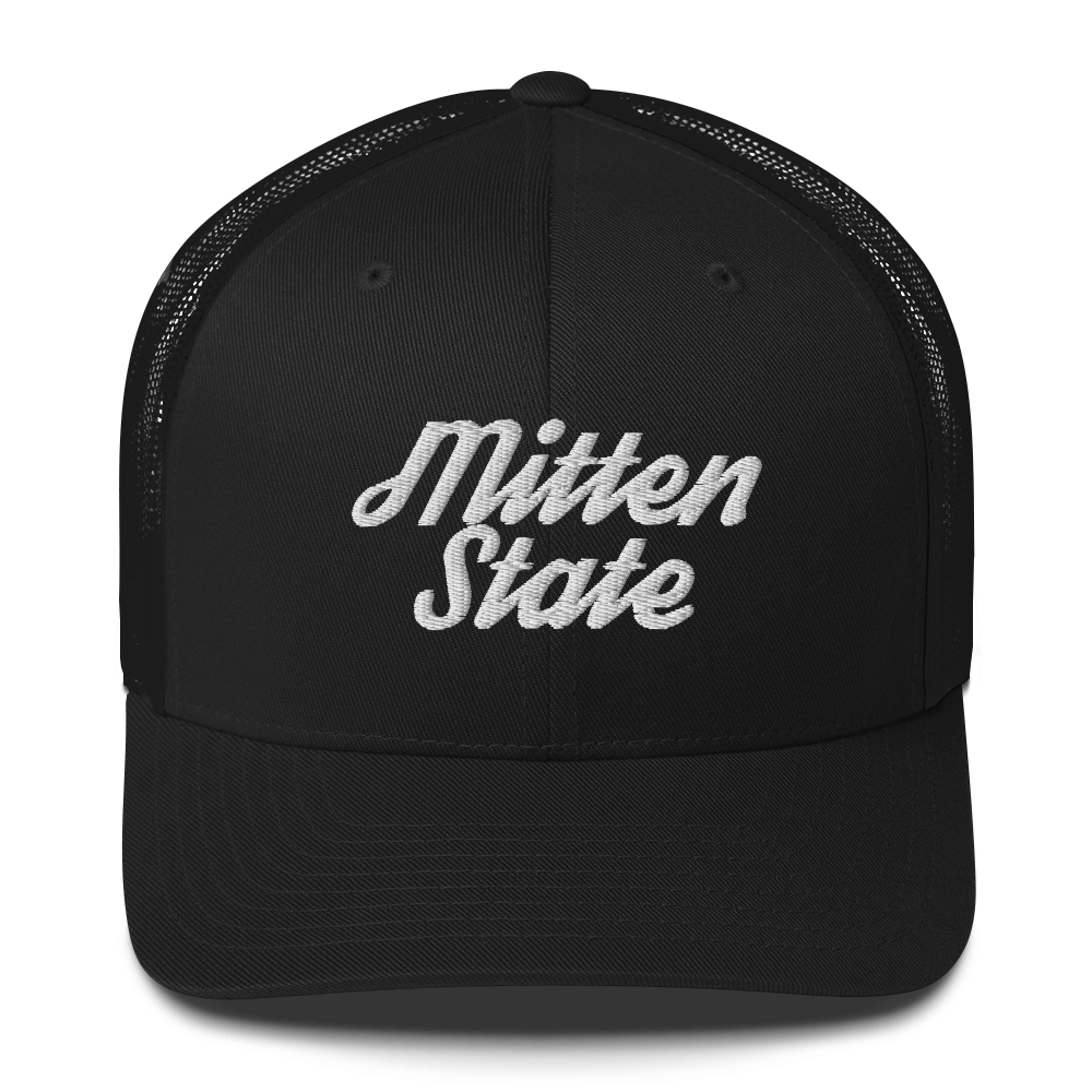 Michigan 'Mitten State' Trucker Hat (Script Font)