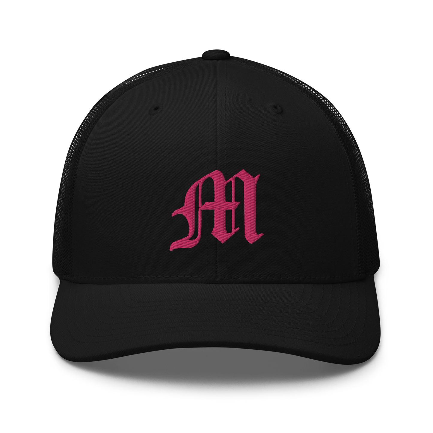 Michigan 'Old English M' Trucker Hat | Pink Embroidery