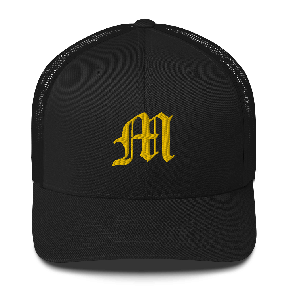 Michigan 'Old English M' Trucker Hat | Gold Embroidery