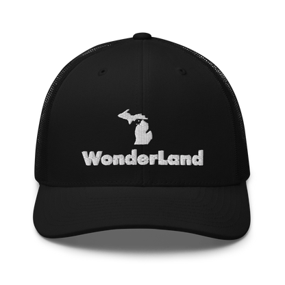 Michigan 'Wonderland' Trucker Hat (Geometric Sans Font)