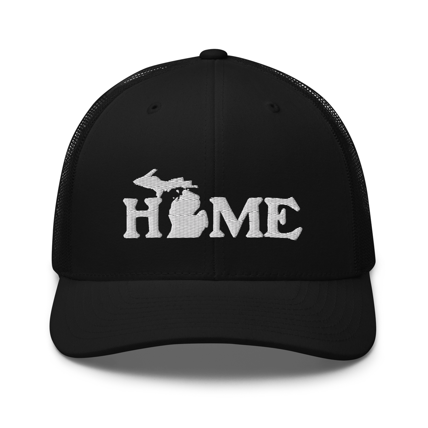 Michigan 'Home' Trucker Hat (Woodcut Font)