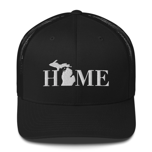 Michigan 'Home' Trucker Hat (Didone Font)