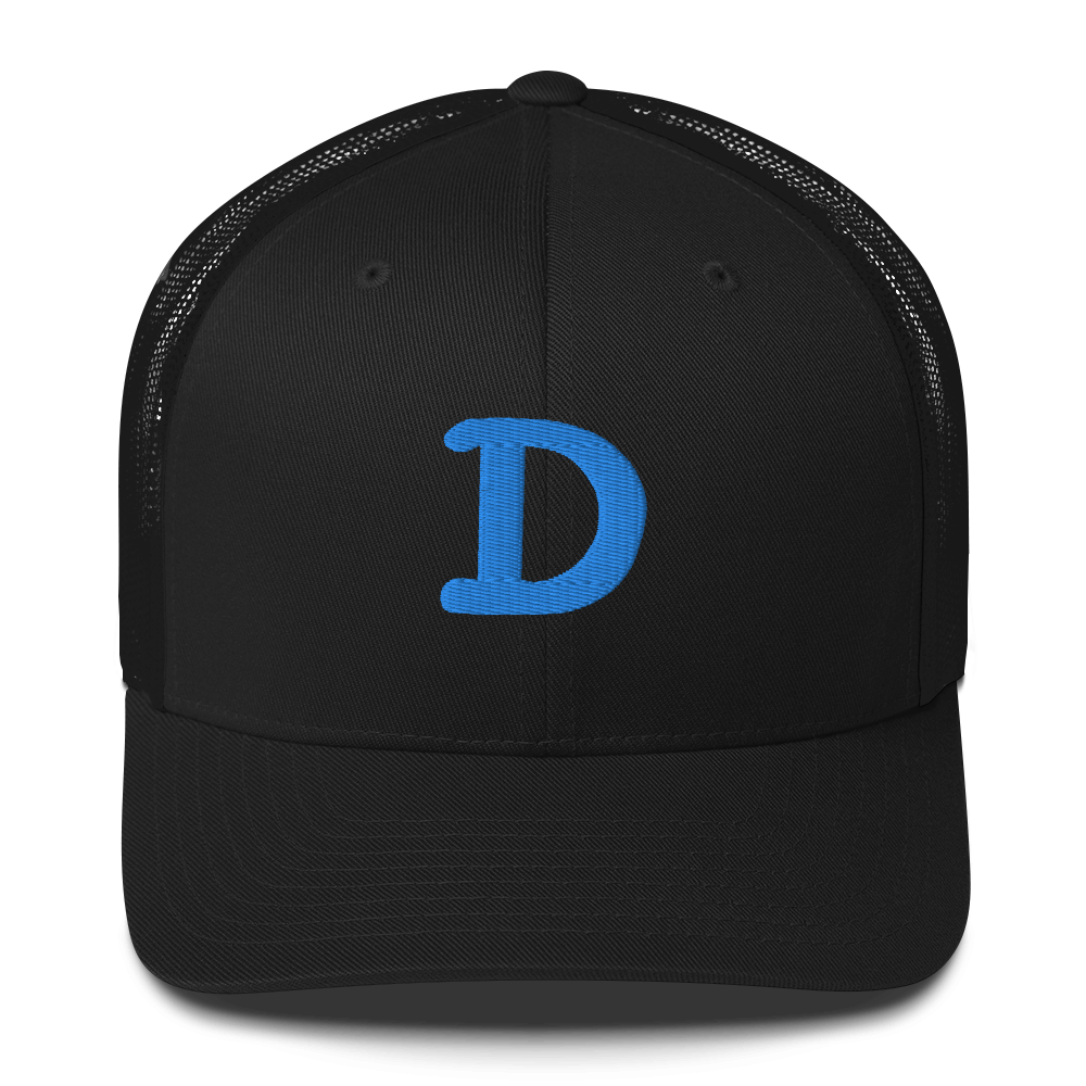 Detroit 'Old French D' Trucker Hat | Azure Embroidery