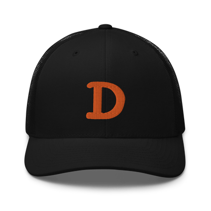 Detroit 'Old French D' Trucker Hat | Orange Embroidery