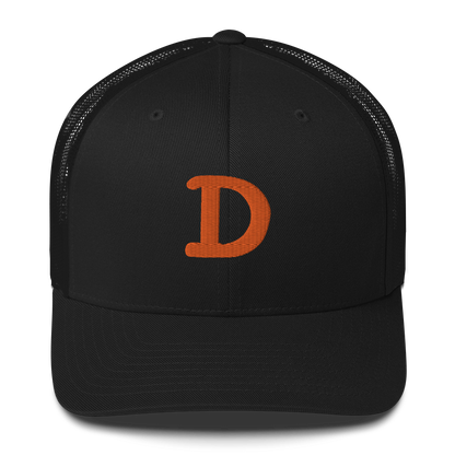 Detroit 'Old French D' Trucker Hat | Orange Embroidery