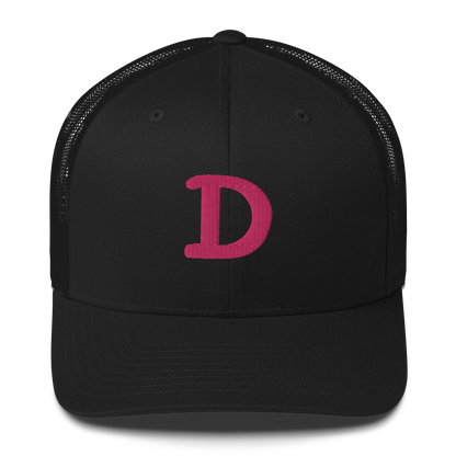 Detroit 'Old French D' Trucker Hat | Pink Embroidery