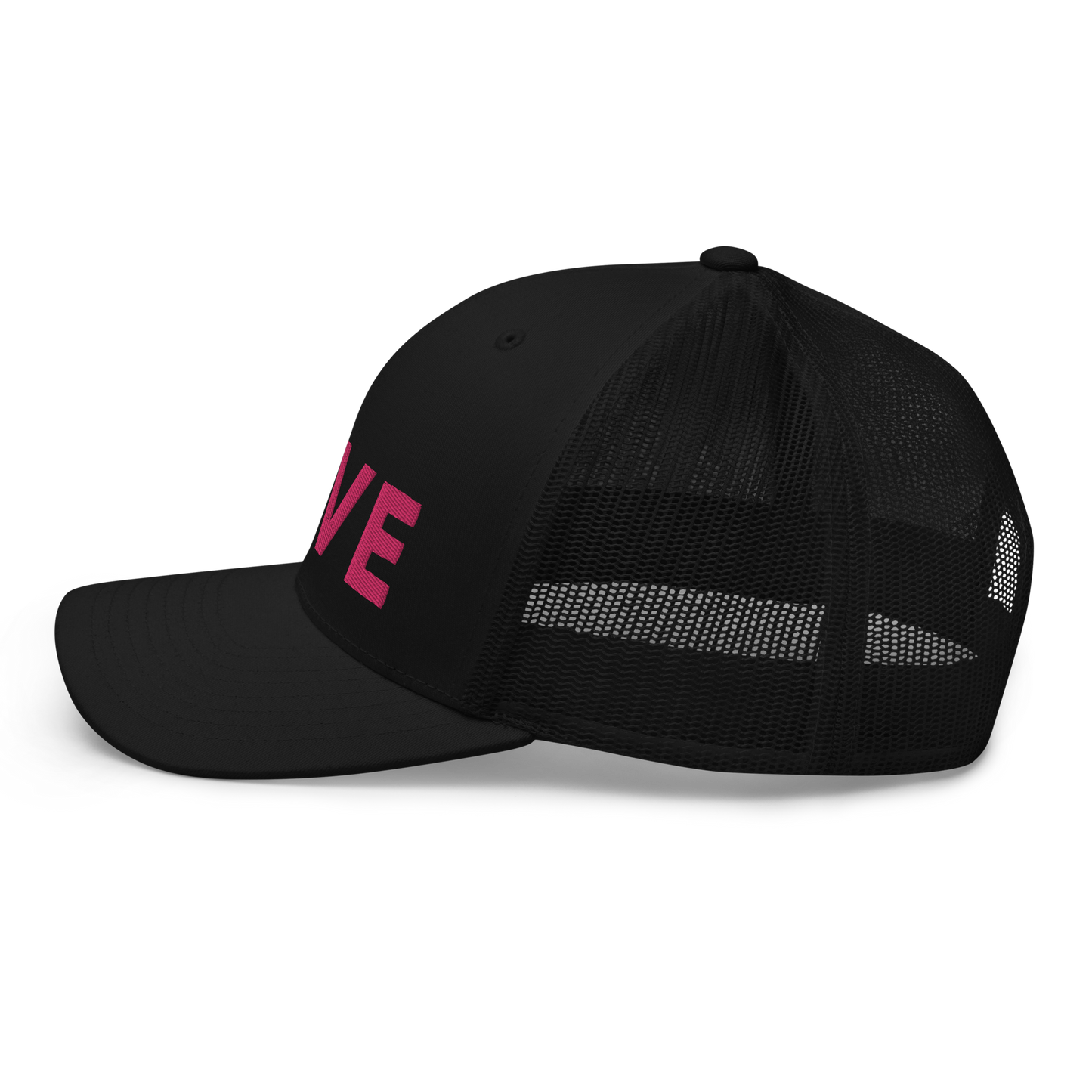 Michigan 'Love' Trucker Hat (Geometric Sans Font) | Pink Embrodiery