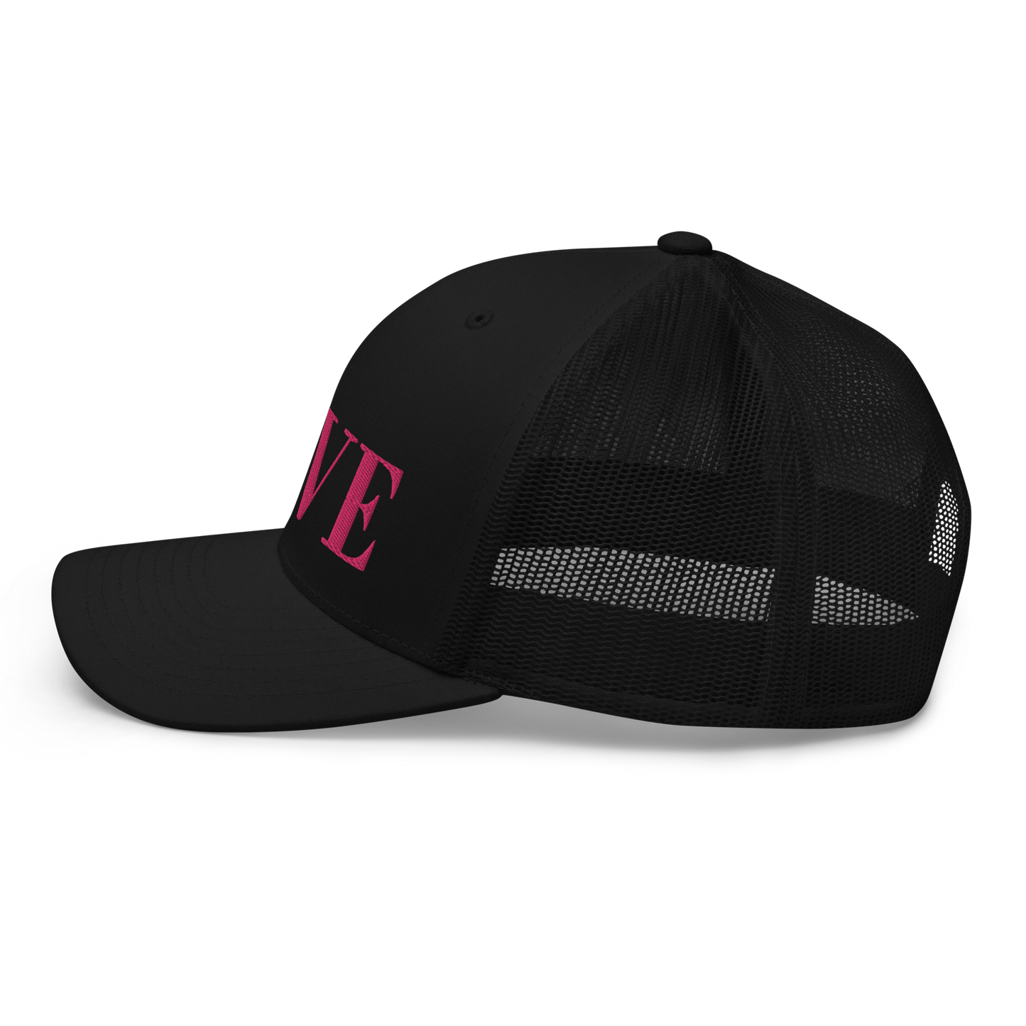 Michigan 'Love' Trucker Hat (Didone Font) | Pink Embrodiery