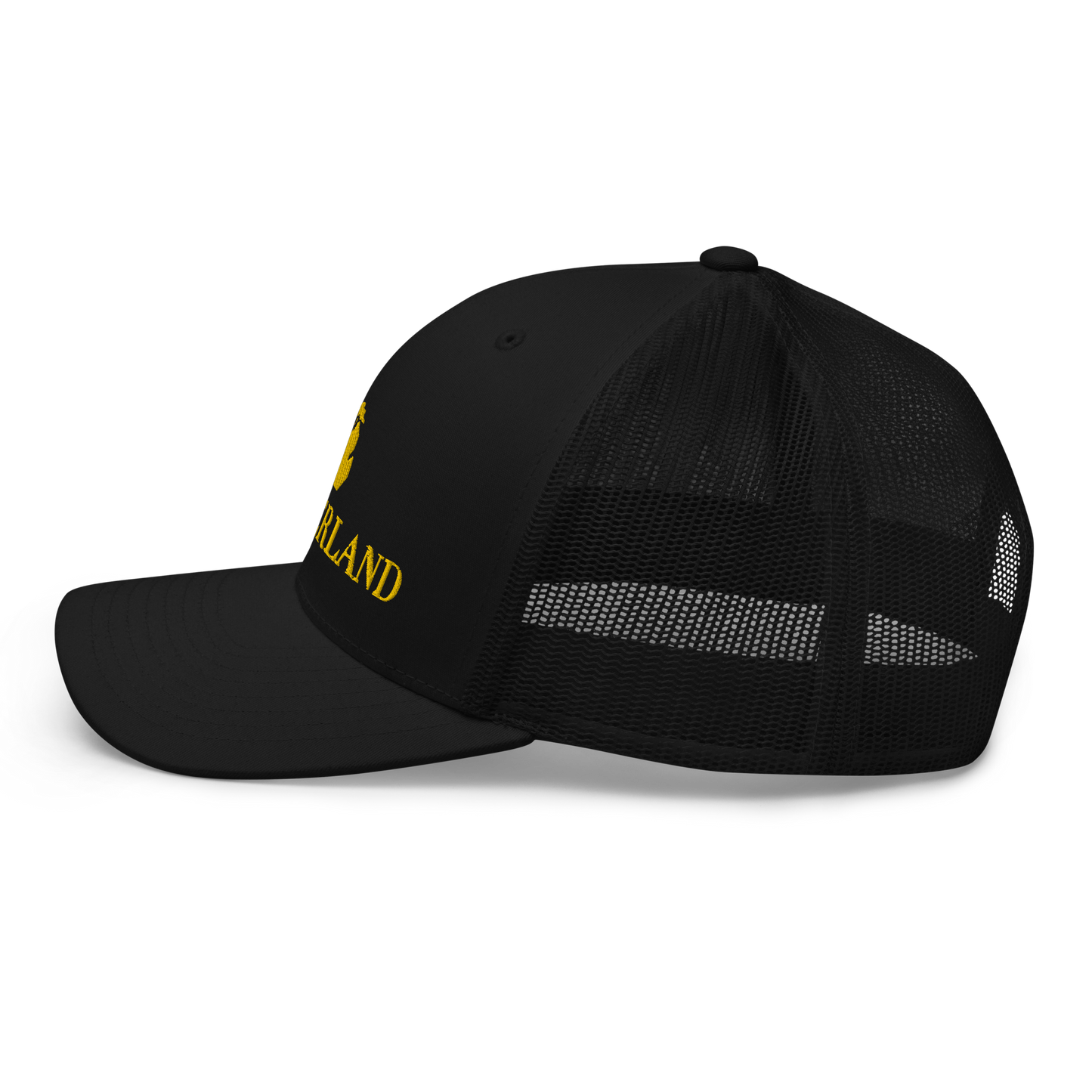 Michigan 'Wonderland' Trucker Hat (Didone Font) | Gold Embroidery