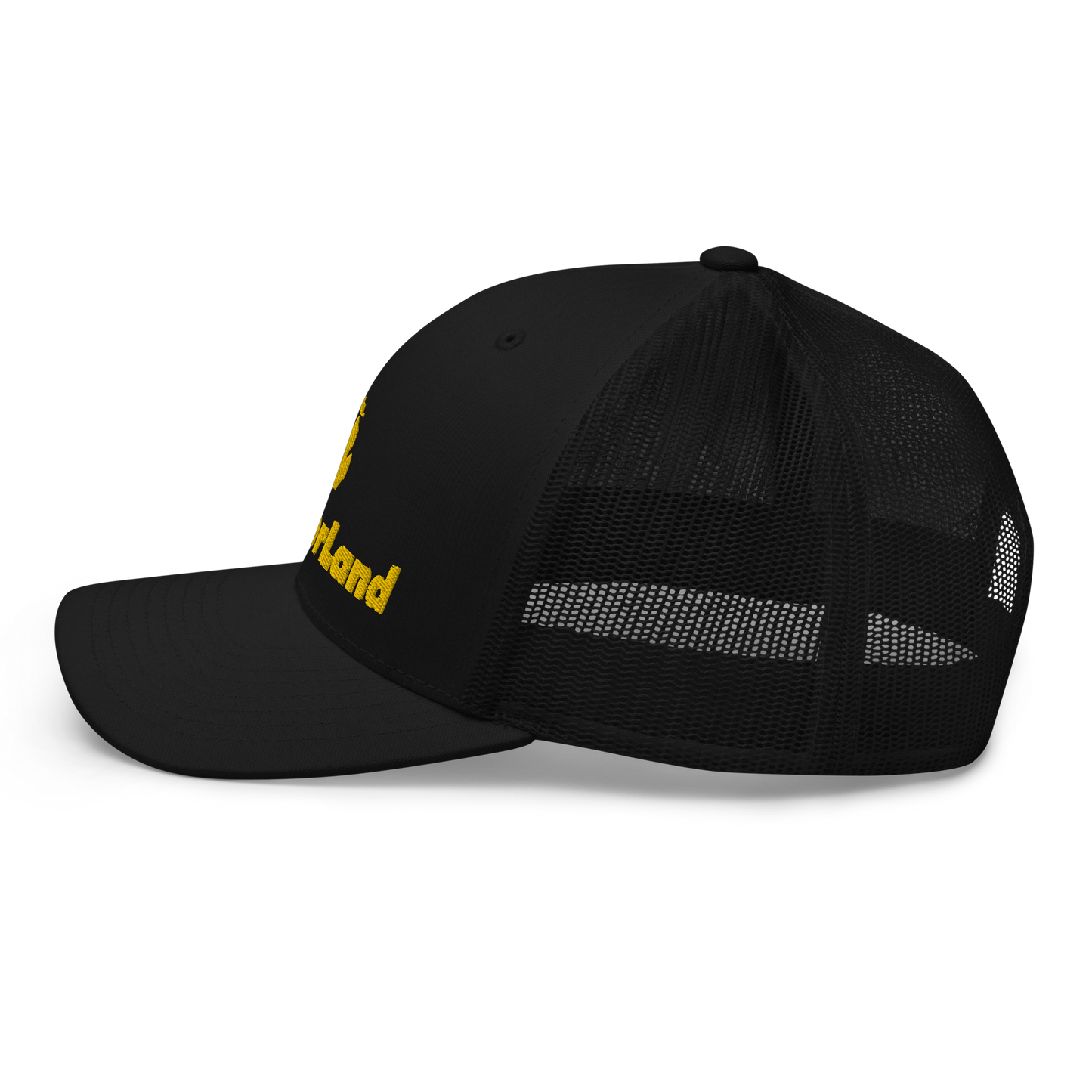 Michigan 'Wonderland' Trucker Hat (Geometric Sans Font) | Gold Embroidery