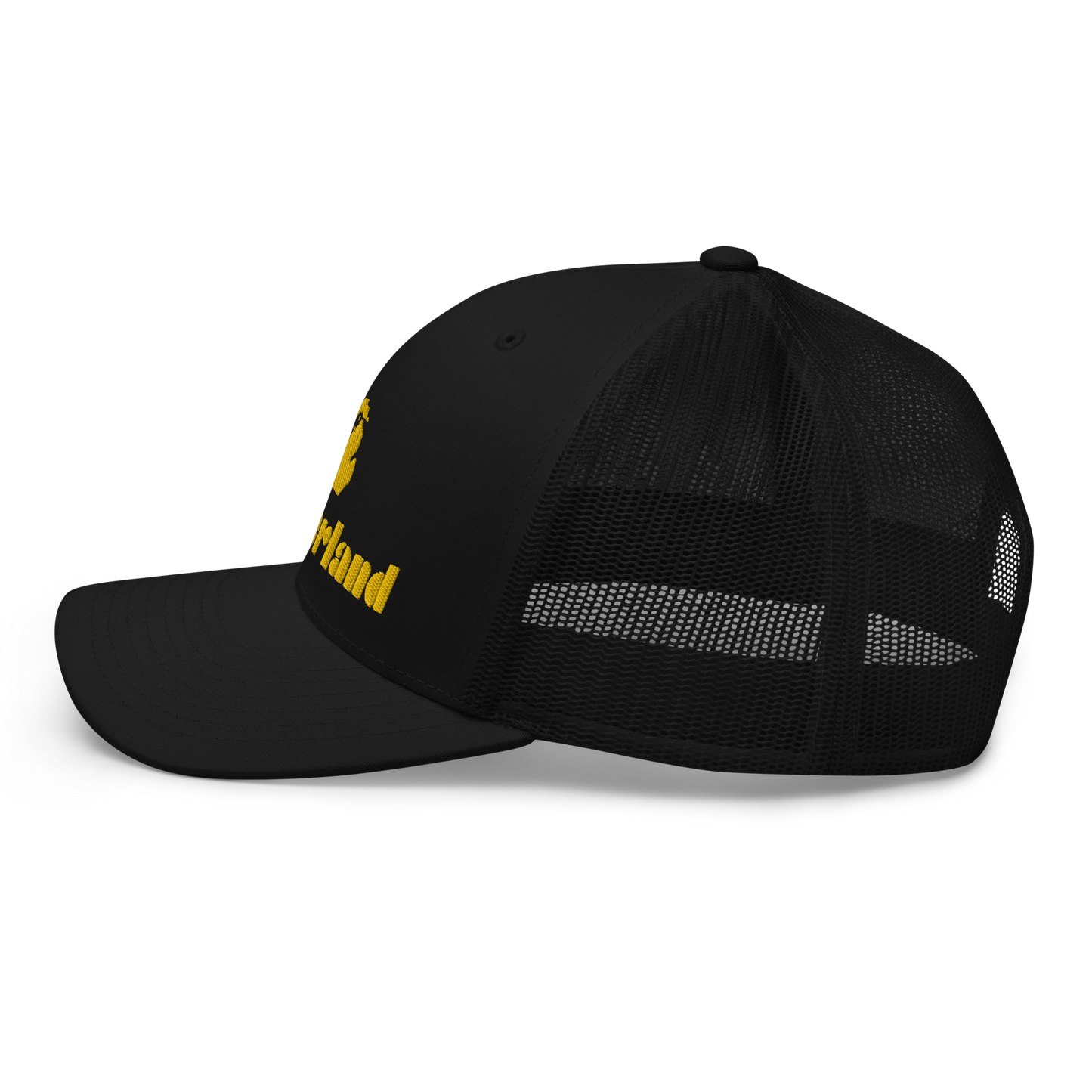 Michigan 'Wonderland' Trucker Hat (Art Deco Font) | Gold Embroidery