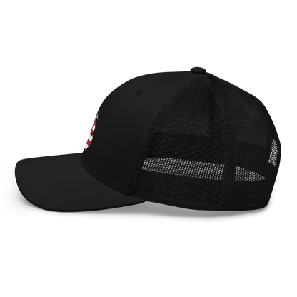 State of Michigan Trucker Hat (w/ USA Flag Outline)