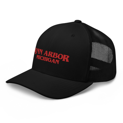 'Ann Arbor Michigan' Trucker Hat (1980s Drama Parody)