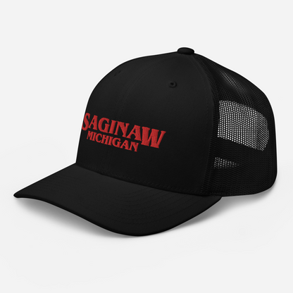 'Saginaw Michigan' Trucker Hat (1980s Drama Parody)