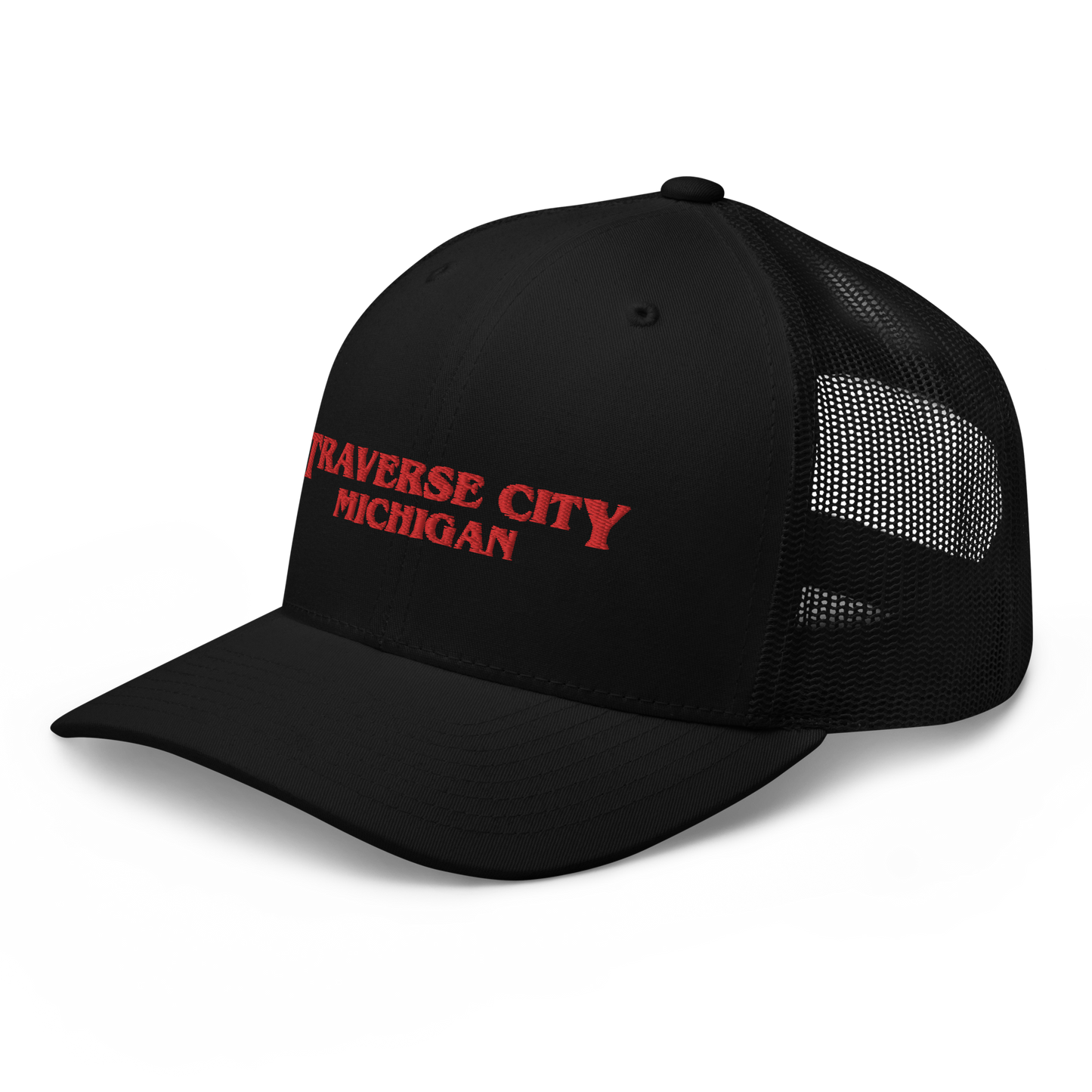 'Traverse City Michigan' Trucker Hat (1980s Drama Parody)