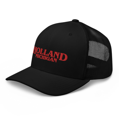 'Holland Michigan' Trucker Hat (1980s Drama Parody)