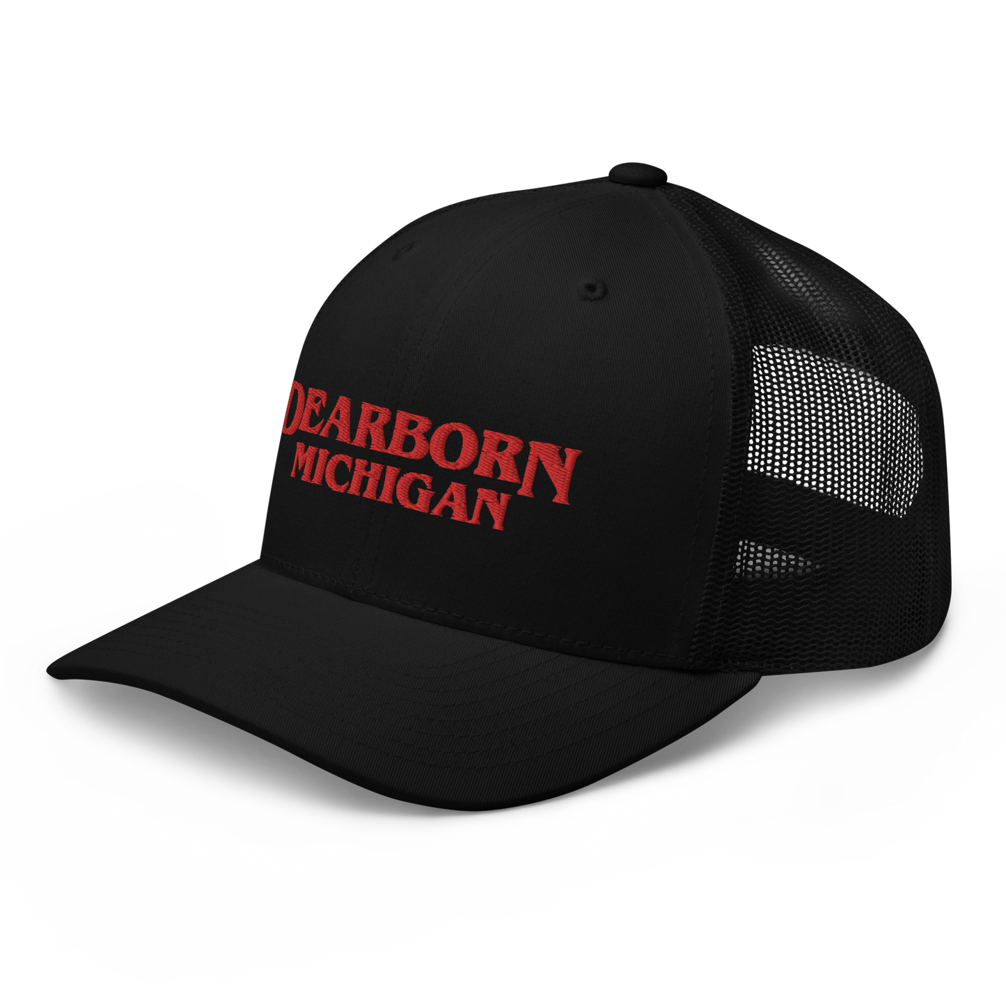 'Dearborn Michigan' Trucker Hat (1980s Drama Parody)