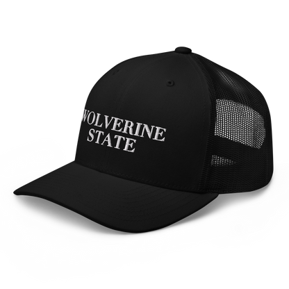 Michigan 'Wolverine State' Trucker Hat (Didone Font)