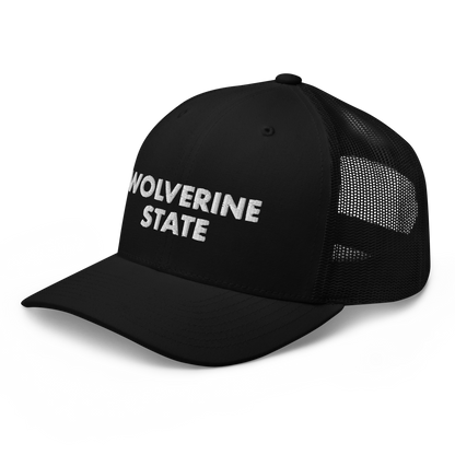 Michigan 'Wolverine State' Trucker Hat (Geometric Sans Font)