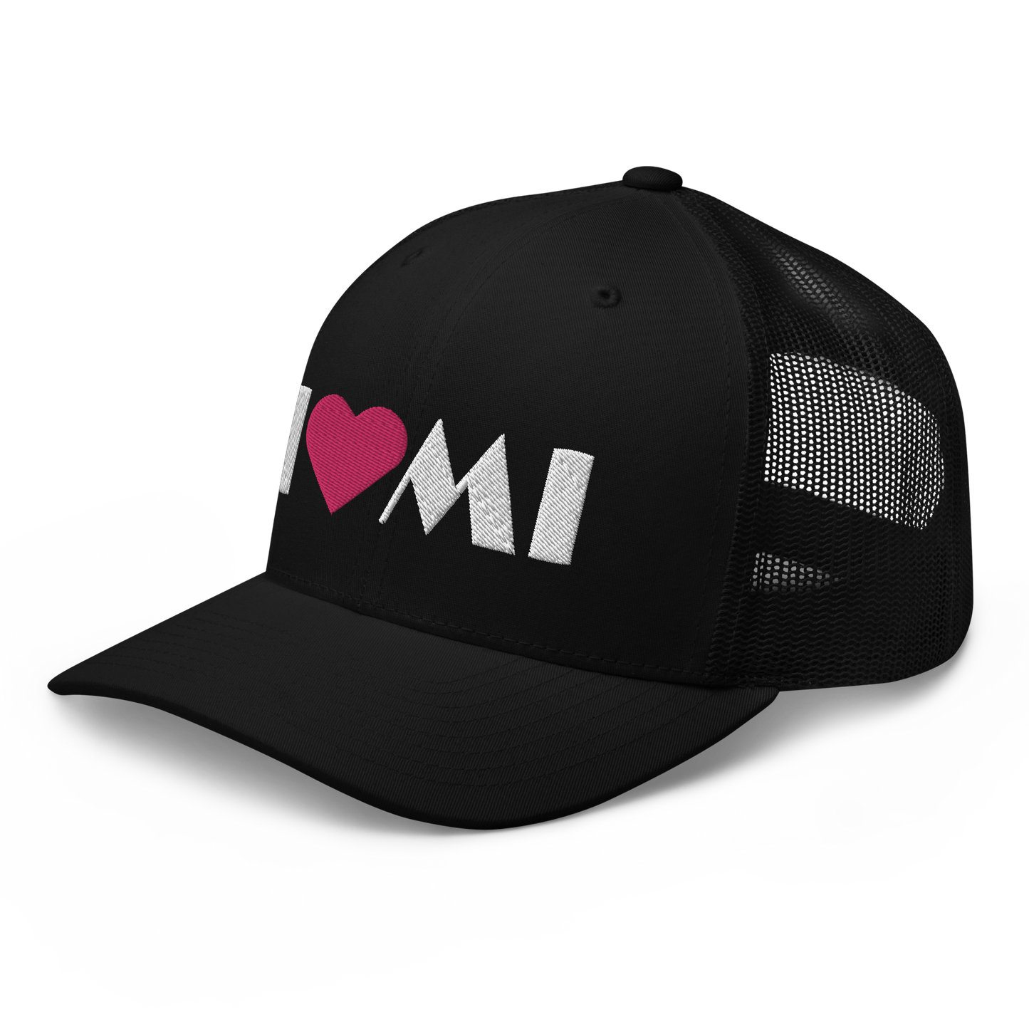 Michigan 'I ❤️ MI' Trucker Hat (Art Deco Font)