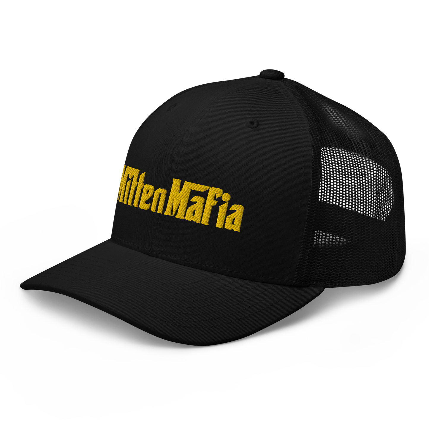 Michigan 'MittenMafia' Trucker Hat (Gangster Font) | Gold Embroidery